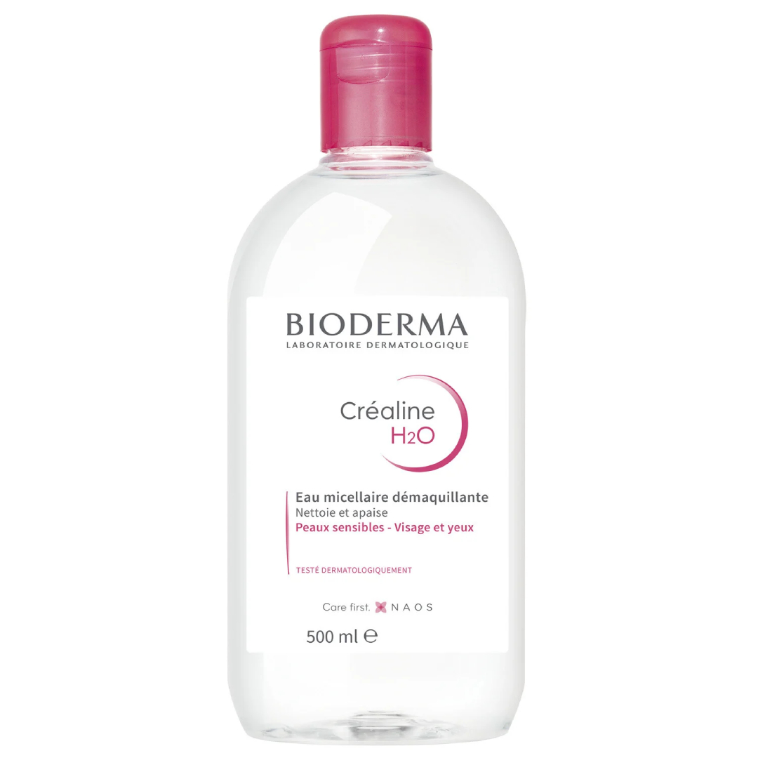 محلول پاک کننده آرایش  بایودرما مدل micellaire h2o حجم 500 میلی لیتر
